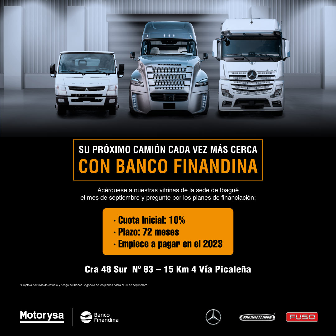 Su próximo camión con Banco Finandina